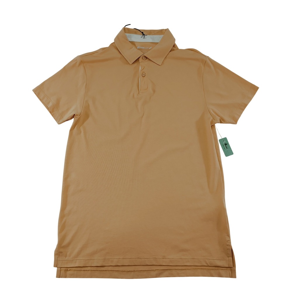 William Rast Men's‎ Khaki Pima Cotton Blend Short Sleeve Polo Shirt Size S